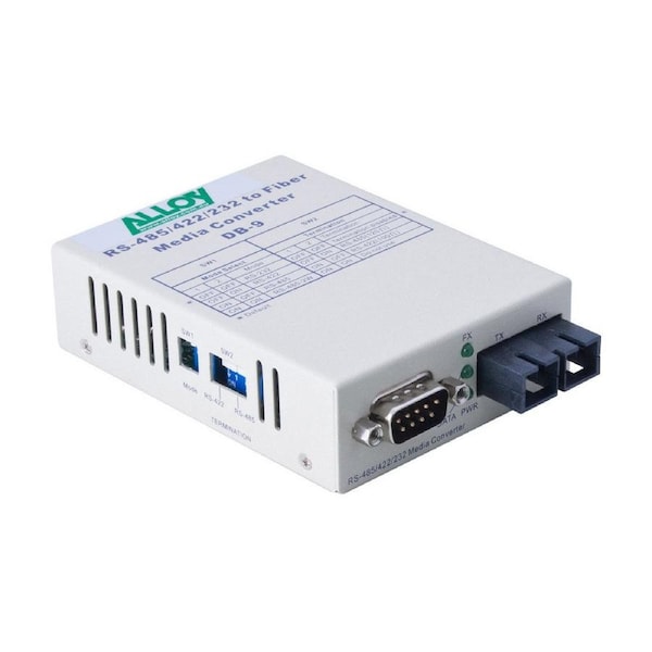 Alloy SCR460SC-3 RS-232/422/485 Serial DB-9 to Single Mode Fibre Converter. Max. range 20Km