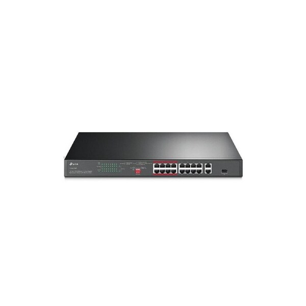 TP-Link TL-SL1218P 16-Port 10/100 Mbps + 2-Port Gigabit Rackmount Switch with 16-Port PoE+