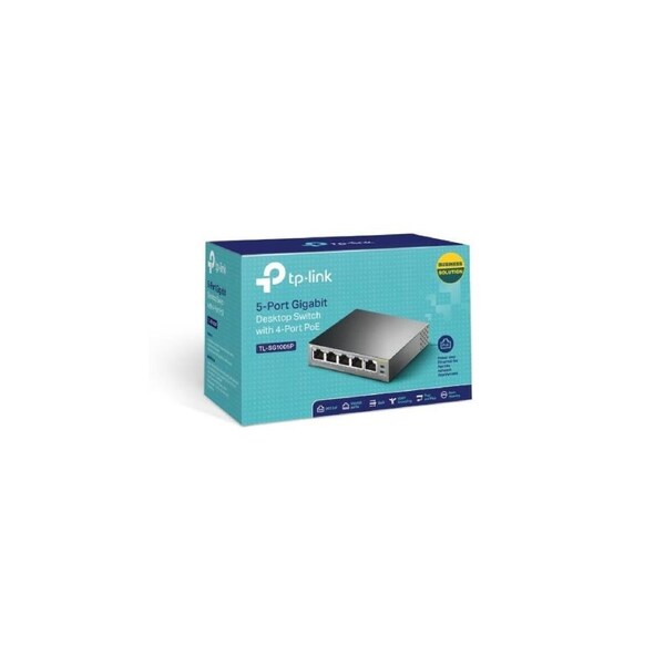 TP-Link TL-SG1005P 5-Port Gigabit Desktop Switch with 4-Port PoE 56W