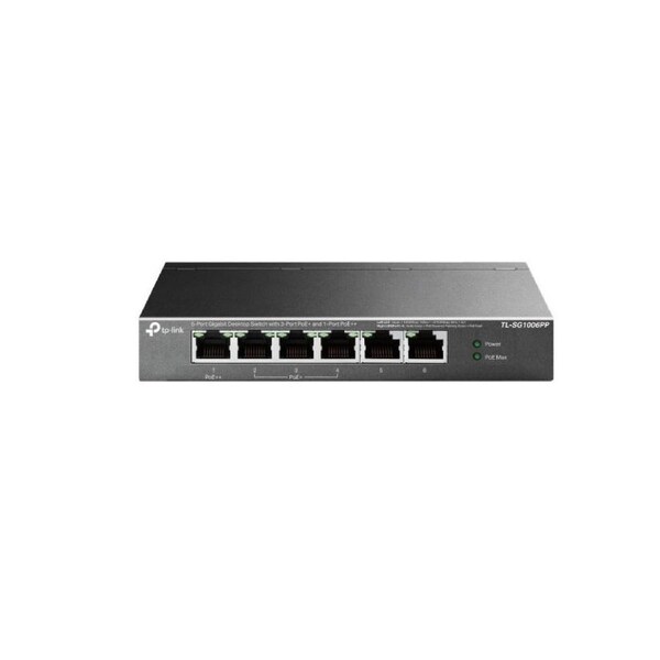 TP-Link TL-SG1006PP 6-Port Gigabit Desktop Switch with 3-Port PoE+ and 1-Port PoE++