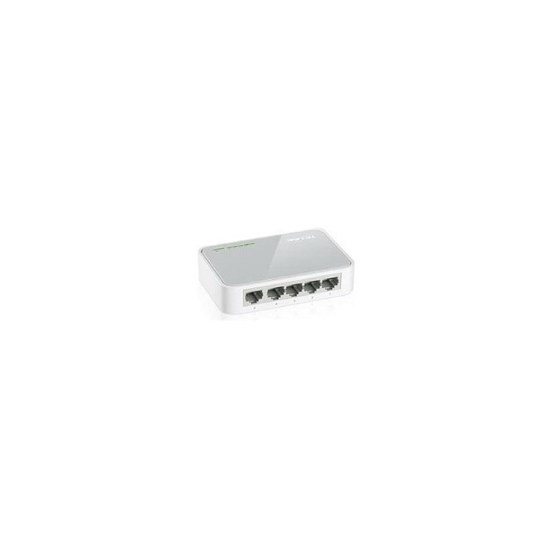 TP-Link TL-SF1005D 5-port 10/100M mini Desktop Switch, 5 10/100M RJ45 ports, Plastic case, Supports Auto MDI / MDIX