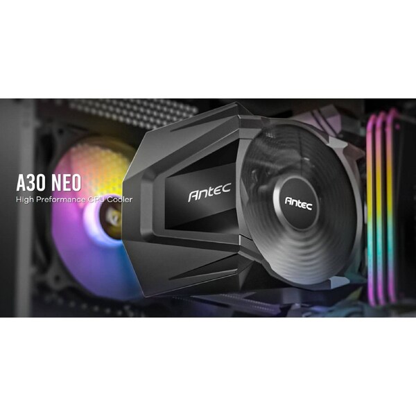 Antec A30 NEO CPU Air Cooler with 800 - 2000 RPM. 43.82 CFM max 23.2 dB(A) 4