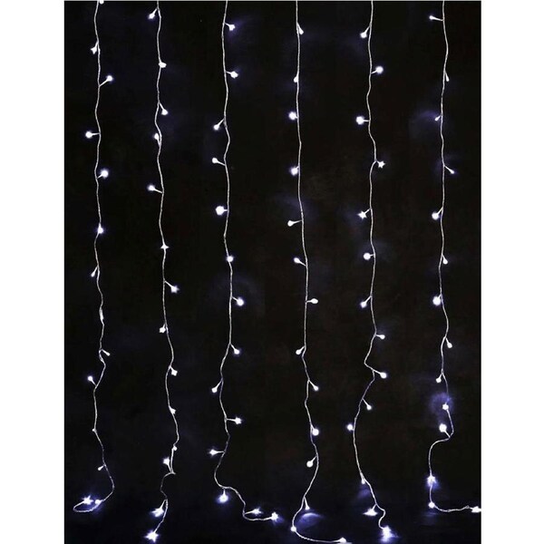 160 COOL WHITE Led SOLAR Curtain Light 2Mx2M