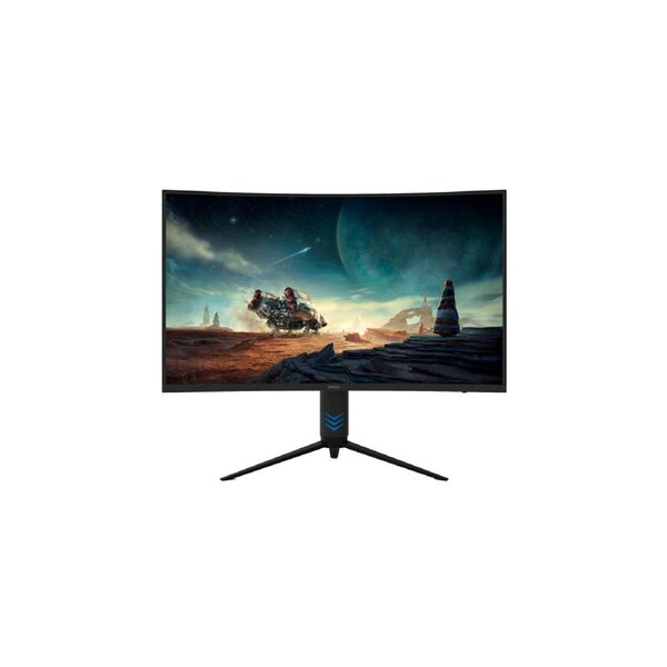 QMAX 27" Curved QHD (2560 x 1440) 165Hz 1ms Adaptive Sync Gaming Monitor with Speakers Height Adjustable, DP Cable Included