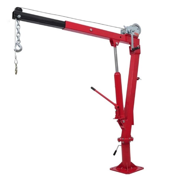 Hydraulic Crane 900kg Pickup Ute Truck Trailer Bed Lift Hoist Winch Haul Jib