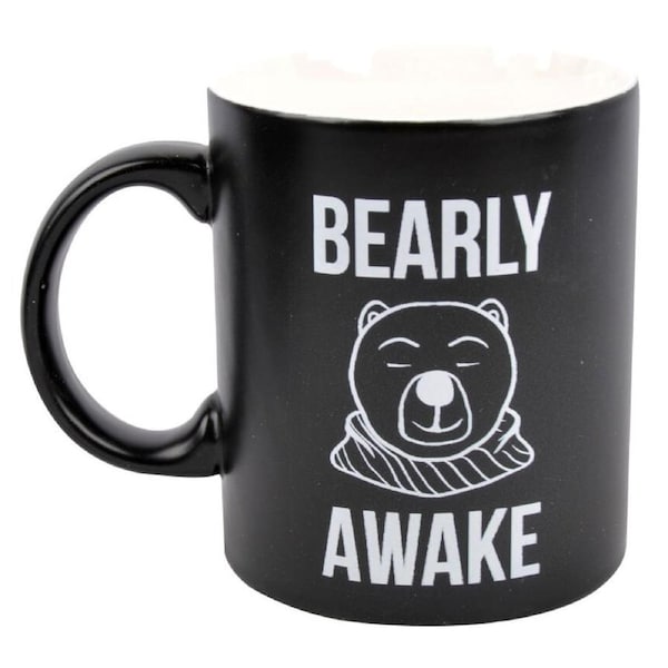 Barely "Bearly" Awake Novelty Mug