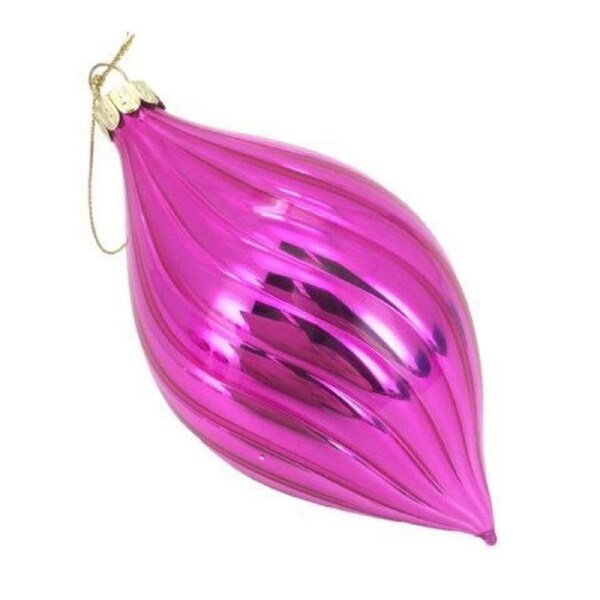 Shiny Magenta Long Drop Hanging 14cm