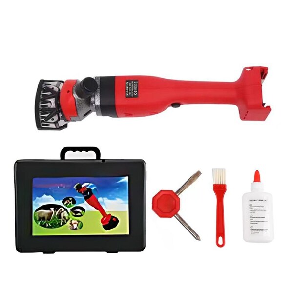 3500RPM Cordless Electric Sheep Shears Wool Animal Clipper Kit 9 Straight Tooth Blades for Shearing Sheep Goats Cattle and Other Farm Livestock Pets--Skin Only