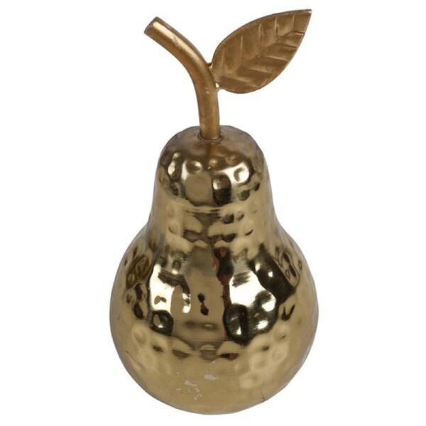 Maine & Crawford Seb 17cm Aluminum Pear Decor Home Display Ornament Brass/Gold
