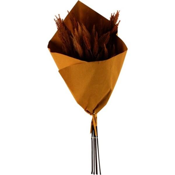 Maine & Crawford 50cm Wheat Bouquet In Paper Wrap Artificial/Fake Faux Brown