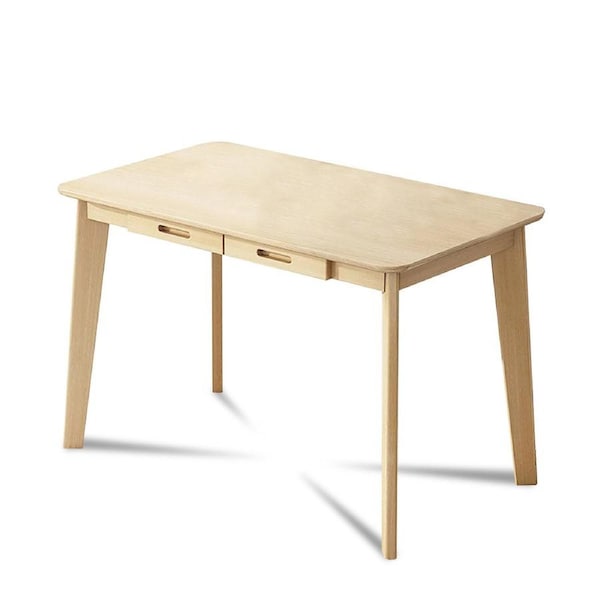 Lauft Computer Desk Office Study Desks Laptop Table Drawers Workstation Nordic White Natural 100cm Birch