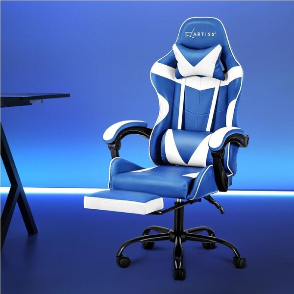 Artiss Gaming Office Chair PU Leather White