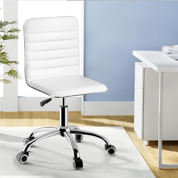 Artiss Office Chair Conference Chairs Low Back Whtie