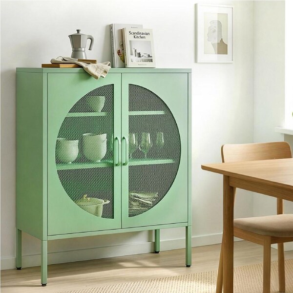 Artiss Buffet Sideboard Metal Cabinet - ELSA Green