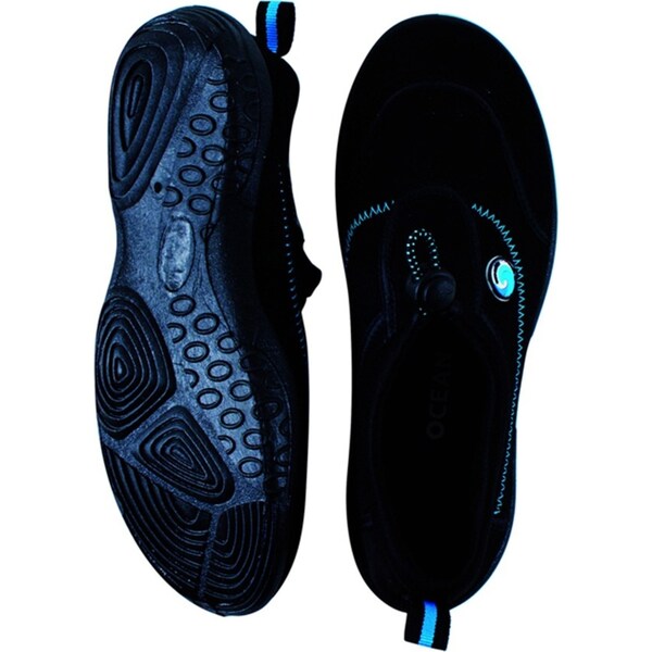 Oz Ocean Meelup Aqua Shoes Beach/Pool Outdoor Water Slip-On Adult Size 9 Black
