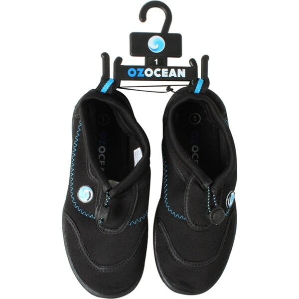 Oz Ocean Meelup Aqua Shoes Beach/Pool Outdoor Water Slip-On Kids Size 11 Black