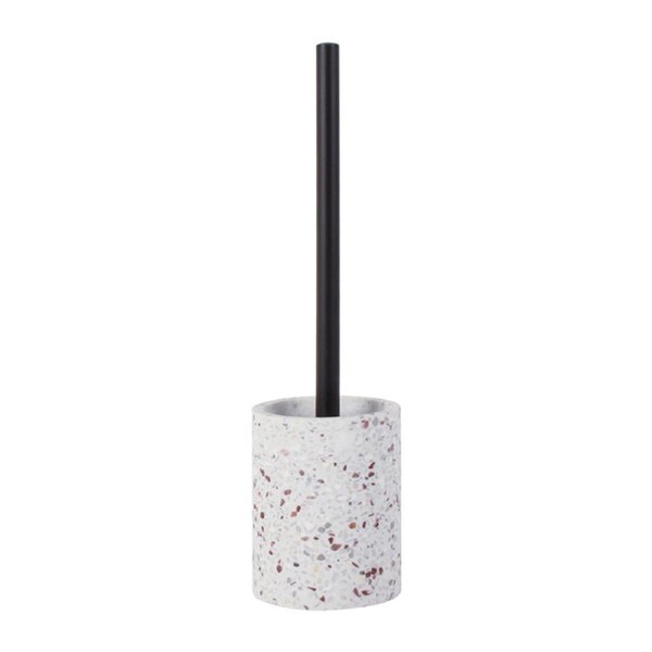 Home Expression 40x10cm Polyresin Toilet Cleaning Brush/Scrub w/ Holder Terrazzo