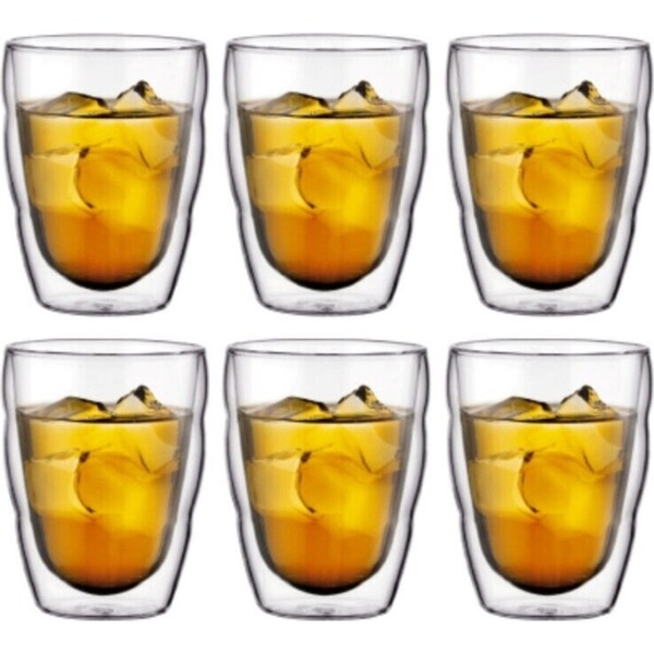Bodum Pilatus Double Wall 250ml Small Glass 6 Piece Set