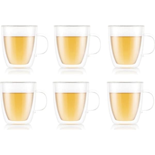 Bodum Bistro Double Wall 450ml Mug 6 Piece Set