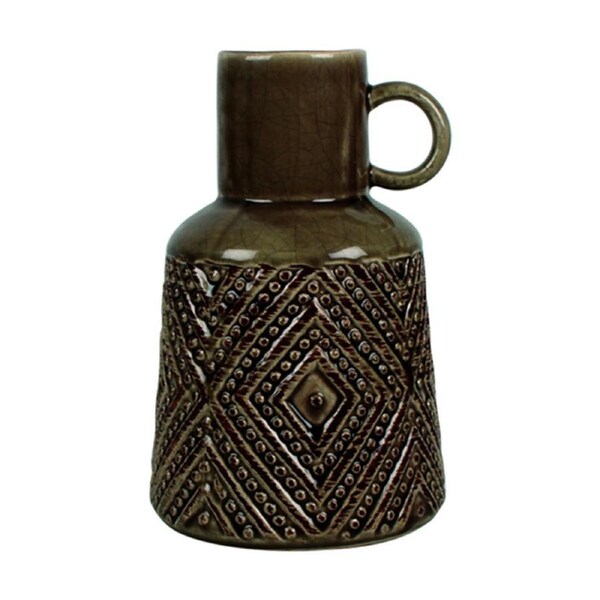 Maine & Crawford Leo 21x11cm Ceramic Vase Flower/Plant Holder Home Decor Brown