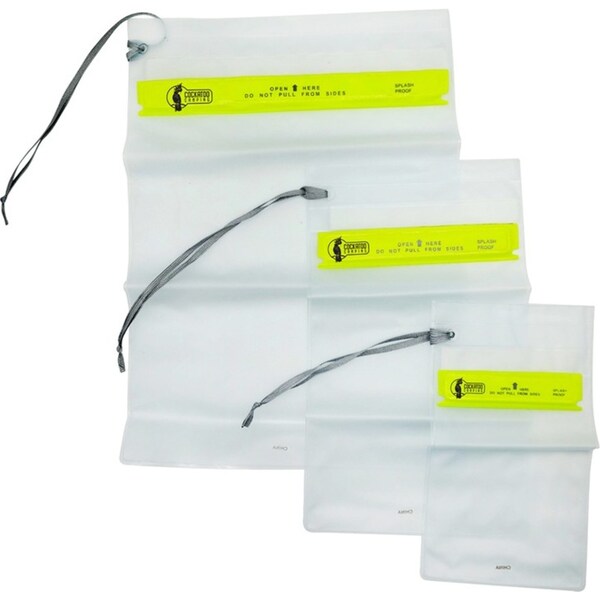 3pc Cockatoo Camping 18/25/34cm Waterproof Pouch Storage Container Bag Set White