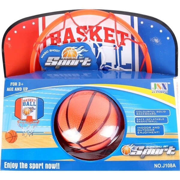 Toylife Deluxe 25x30cm Wall Mount Basket Ball Set Kids/Children Indoor Toy 3y+