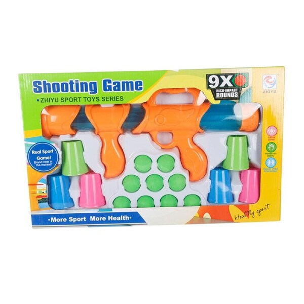 16pc Toylife 45cm Soft Ball Pump Action Heavy Duty Shooting Gun Play Toy Kids