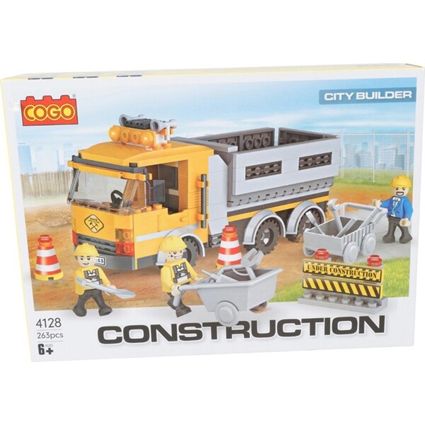 263pc Toylife 34cm Construction Vehicle Build Blocks Truck Play Toy Set Kids 6y+