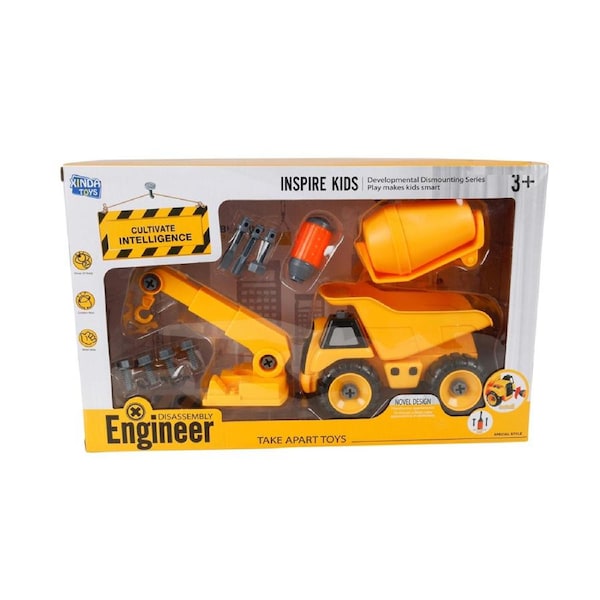 11pc Toylife 37cm Engineer DIY Assembly Vehicle w/ Screw Driver Toy Set Kids 3y+