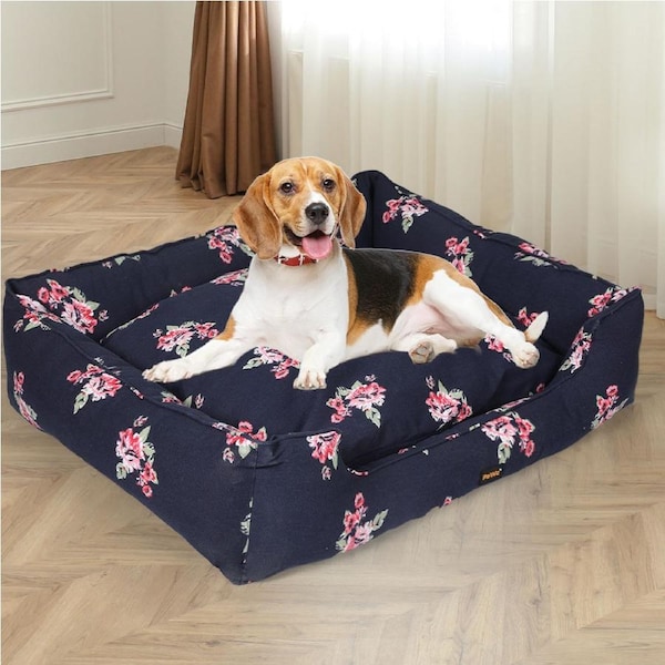 Pawz Dog Calming Bed Pet Cat Sofa Washable Removable Cover Double-Sided Cushion XL: 92cm x 81cm x 28cm