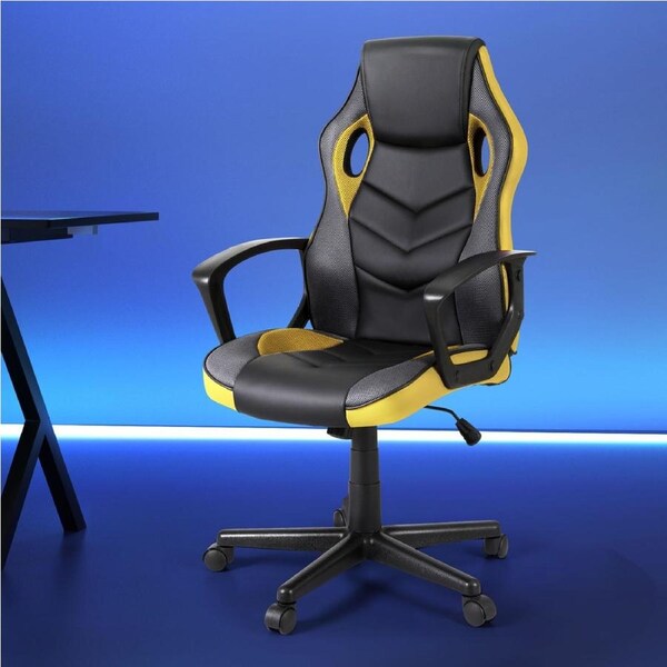 Artiss Gaming Office Chair Computer Racing Chairs High Back Yellow