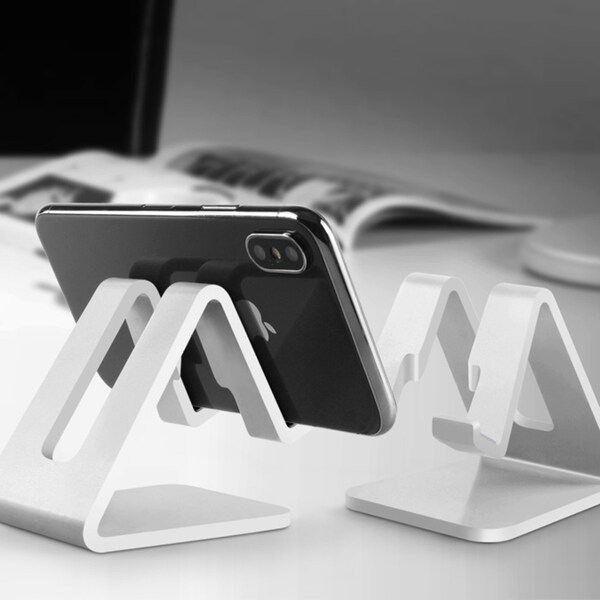 2 Pack Phone Desktop Stand Mobile Phone Holder Plastic Mount for Phone or Pad