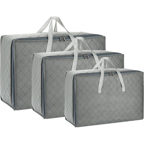 3 Pack Quilt Storage Bag Containers for Clothes Bedding Duvet Covers Storage Bag