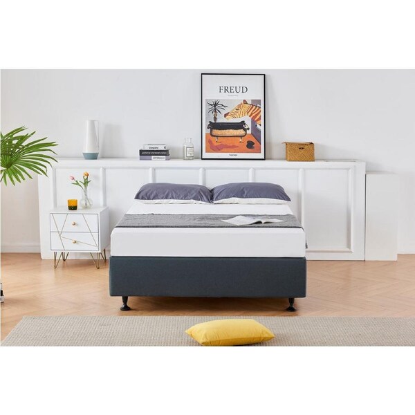 Walter Bed Base Double Bed Base - Dark Grey
