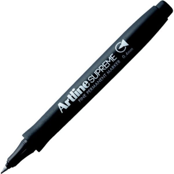 1x Artline Supreme Permanent Markers 0.4mm - Black