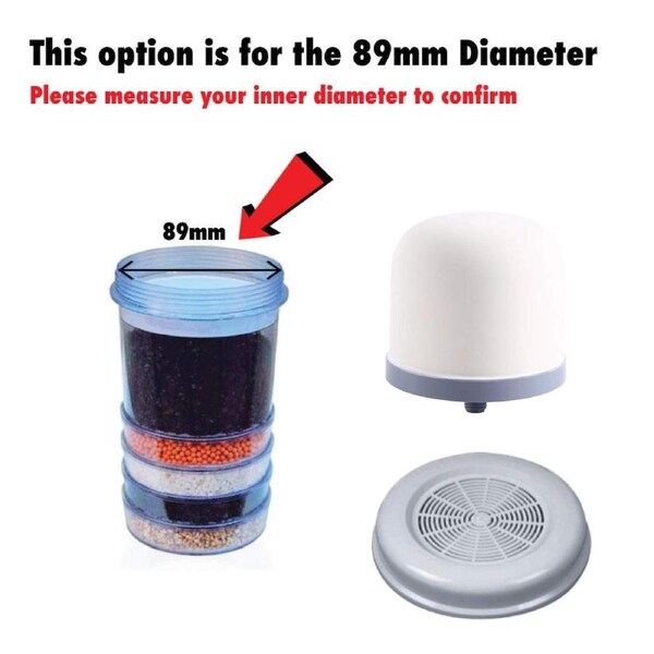 8 Stage Water Filter Replacement Cartridges - Full Set Pack All Filters Dome + Pad + 89mm Cartridge