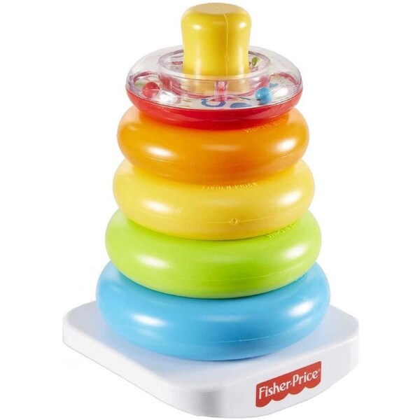 Fisher-Price Rock-a-Stack Baby Toy, Classic Roly-Poly Ring Stacking Toy for Infants and Toddlers