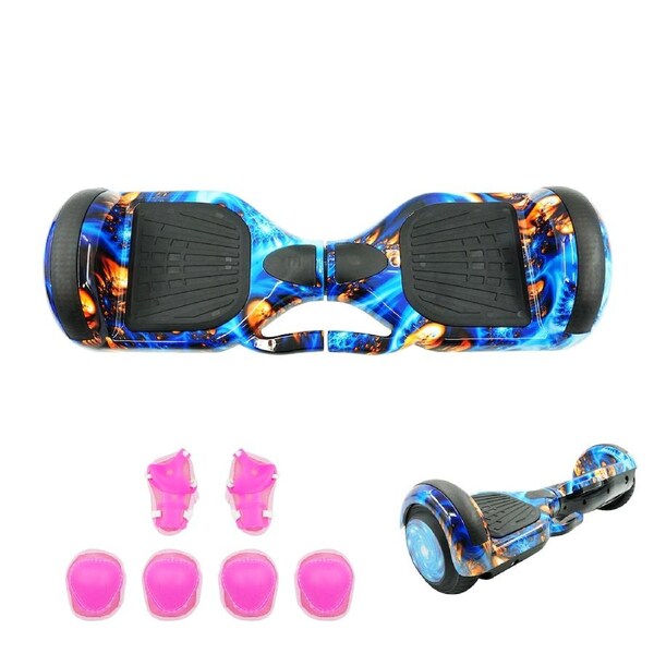 ACA Bluetooth Self Balancing Electric Scooter Kids Flash Wheel Hoverboard Skateboard Blue phoenix