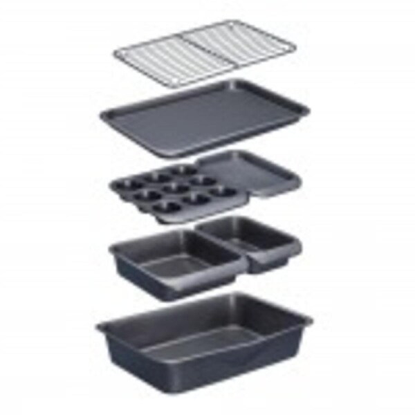 7pc Mastercraft Smart Space Non-Stick Stacking Bakeware Pan/Tray Cooking Set