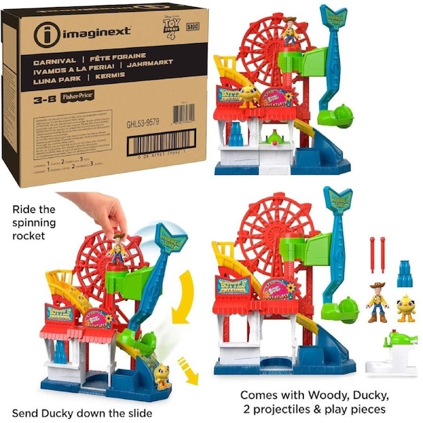 Toy Story Imaginext Fisher Price Disney Pixar Carnival Playset Woody New 3+ Toy