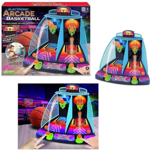 Electronic Game Arcade Basketball Neon Series 1-2 Players 6 Basketballs 2 Nets