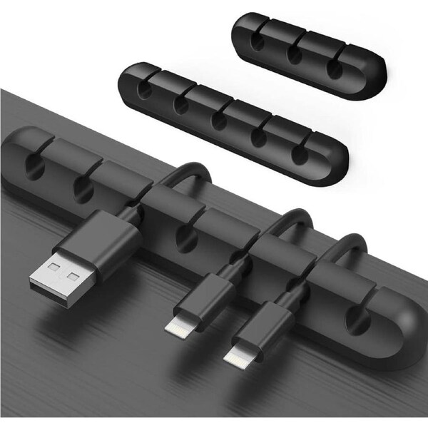 3 packCable Clips Cord Management Organizer Black