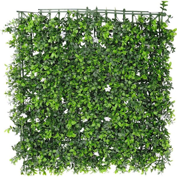 50x50 cm White Flower Artificial Hedge Tile