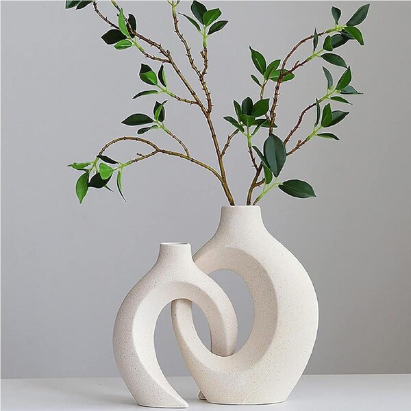 Ceramic Vase Set Home Decor Creative White Vases
