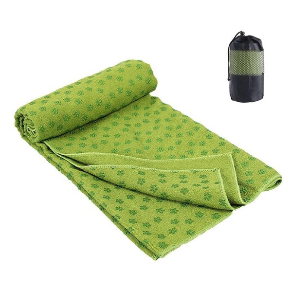 185X63CM Non-slip Yoga Towel Mat Eco-friendly Fitness Gym Blanket Large 6 Colours X1 Green