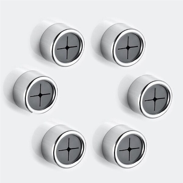 6 pack Kitchen Towel Holder Wall Mount (Chrome and Grey)