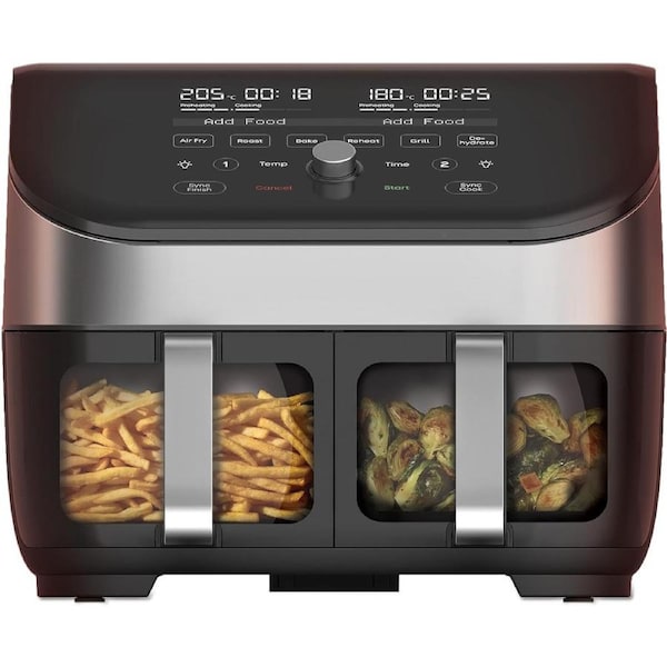 Air Fryer 8L Stainless Steel 6 in 1 1700W BlackSilver