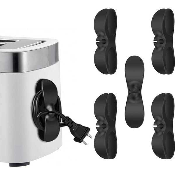 Cord Organizer 5 Pack Black Kitchen Appliances