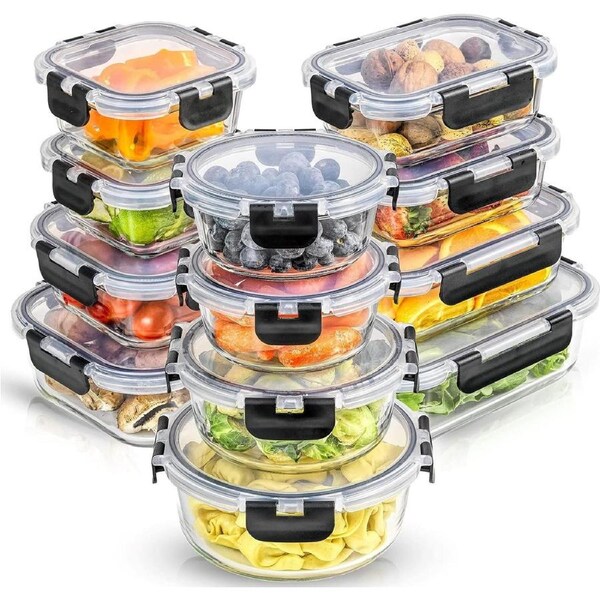 12 pack Glass Meal Prep Containers