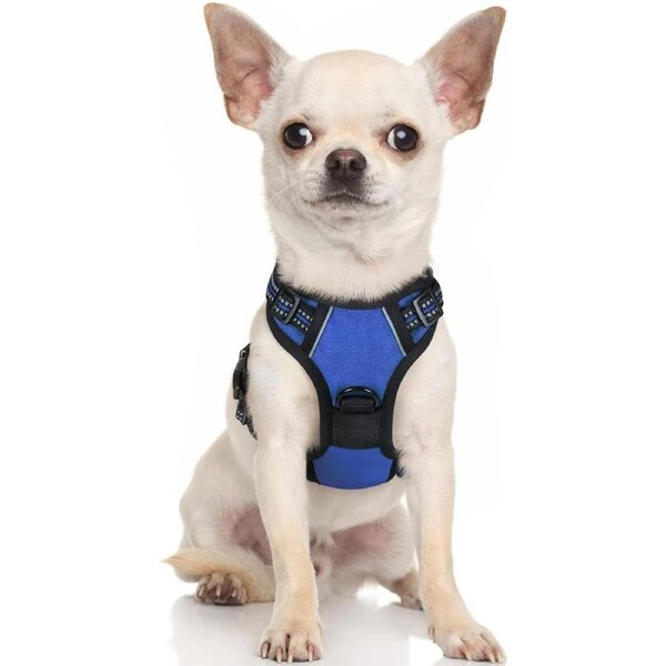 Dog Harness No-Pull Pet Vest Navy Blue XS